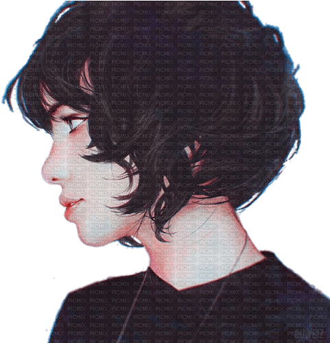 girl with curly hair - zadarmo png