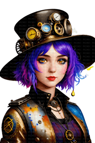 loly33 femme steampunk - 無料png