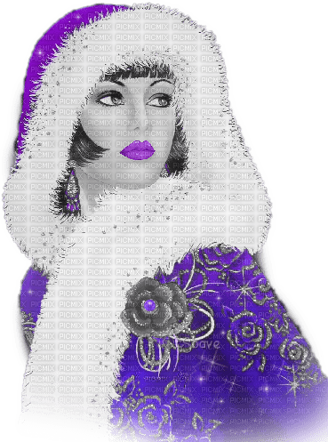soave woman vintage art deco winter christmas - 免费PNG