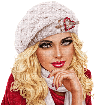 Femme Rouge Blanc:) - png gratis
