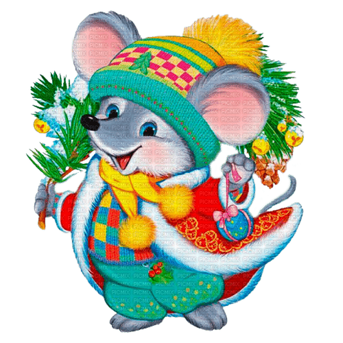 winter mouse by nataliplus - zdarma png