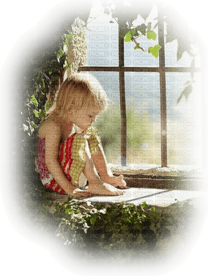 Kaz_Creations Baby Enfant Child Girl  Window Fenetre - PNG gratuit