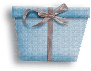 soave deco birthday gift box blue brown - 無料png