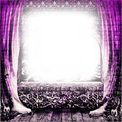 soave frame vintage gothic curtain purple - PNG gratuit