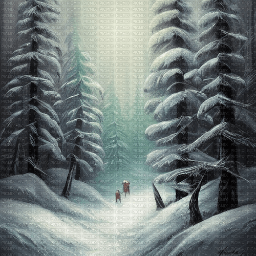 kikkapink winter fantasy snow background - bezmaksas png