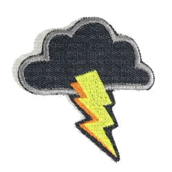 patch picture thunder cloud - png gratuito