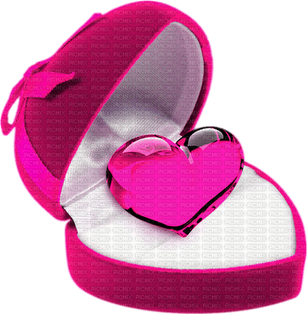 Crystal.Heart.Box.White.Pink - PNG gratuit