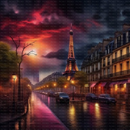 París  nocturno- Rubicat - безплатен png