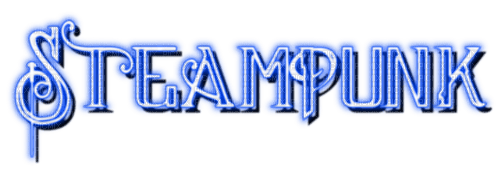Steampunk.Neon.Text.Blue - By KittyKatLuv65 - PNG gratuit