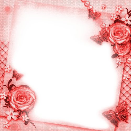 Red Roses Frame - By KittyKatLuv65 - zadarmo png