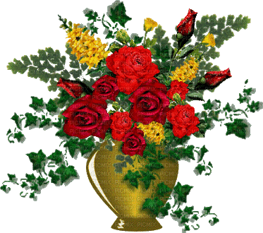 ваза с цветами - 無料のアニメーション GIF