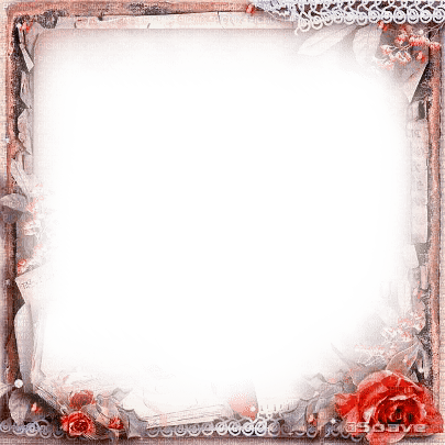 soave frame vintage  flowers paper lace rose - Free PNG