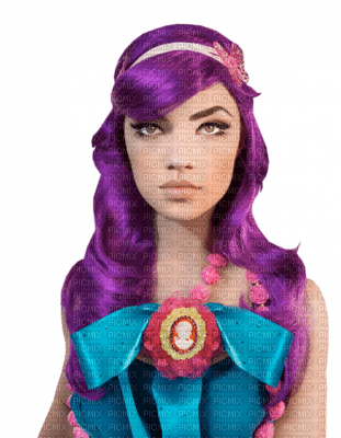 Kaz_Creations Woman Femme Purple Hair - PNG gratuit