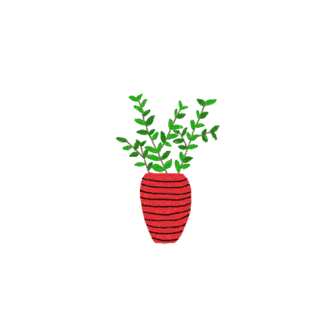 Vaso com verduras - GIF animado grátis