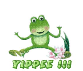 Happy Frog - GIF animé gratuit