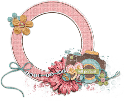 Kaz_Creations Deco Frames Flowers Frame Circle - PNG gratuit