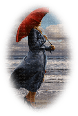 woman in rain bp - PNG gratuit