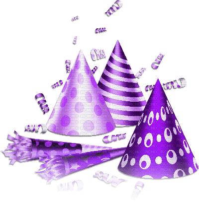 soave deco birthday hat purple - darmowe png