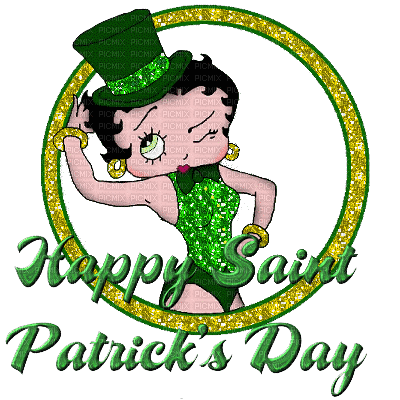 MMarcia gif Betty Boop Saint Patrick's - Gratis geanimeerde GIF