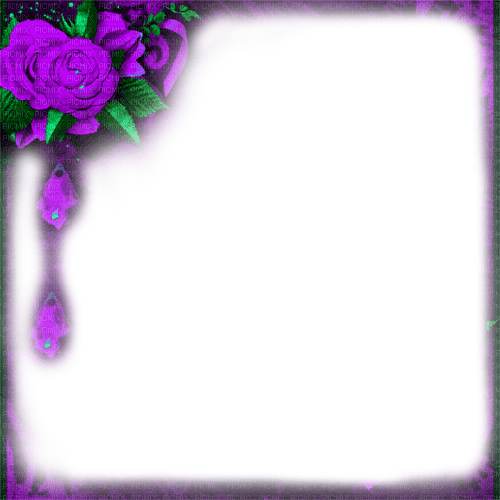 Frame.Rosess.Purple - By KittyKatLuv65 - PNG gratuit