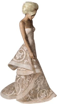 woman long dress bp - Free PNG