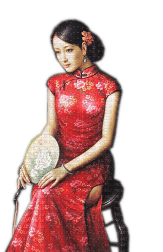 Rena Chinesin rot Lady Woman Frau - bezmaksas png