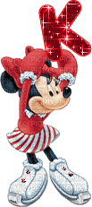 image encre animé effet lettre K Minnie Disney effet rose briller edited by me - Nemokamas animacinis gif
