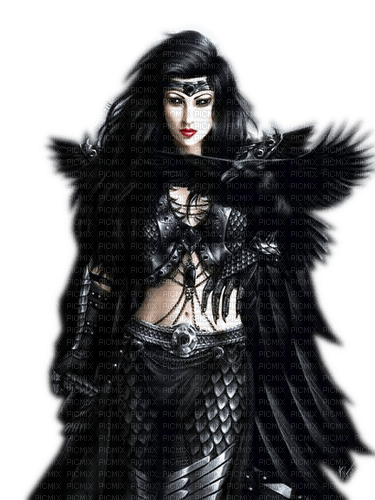 Rena black Gothic Girl Frau Woman - PNG gratuit
