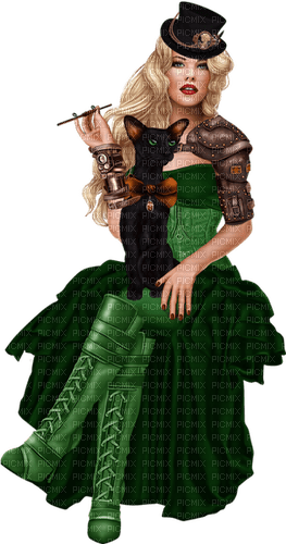 Steampunk woman - zadarmo png