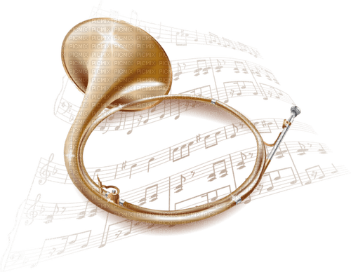 Trumpet Notes Gold - Bogusia - png gratuito