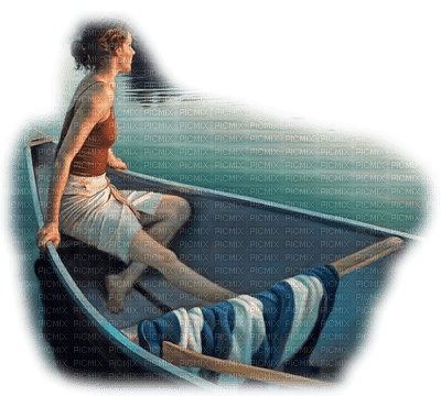 Kaz_Creations Woman Femme Boat - PNG gratuit