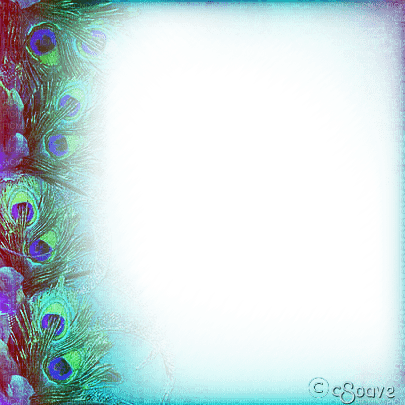 soave frame fantasy peacock feathers blue green - kostenlos png