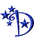 Gif lettre étoile -D- - Zdarma animovaný GIF