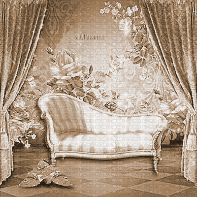 Y.A.M._Vintage interior background Sepia - Free animated GIF