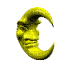 yellow moon - Bezmaksas animēts GIF
