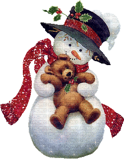 Christmas, X-mas, Xmas, Winter, Snowman, Snowmen - Jitter.Bug.girl - Ingyenes animált GIF