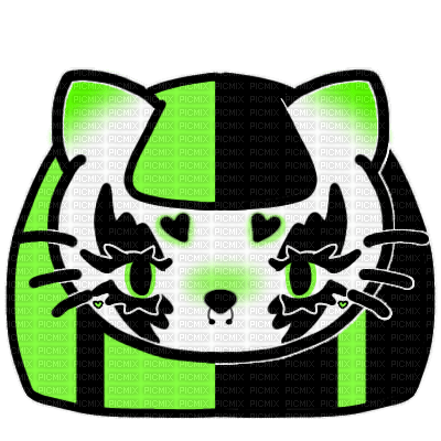 Green hello kitty e-girl - png ฟรี