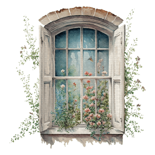 Floral Window - kostenlos png