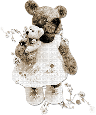 soave deco toy bear sepia - ilmainen png