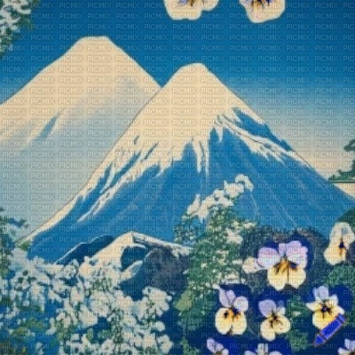 Pansies on the Mountainside - PNG gratuit
