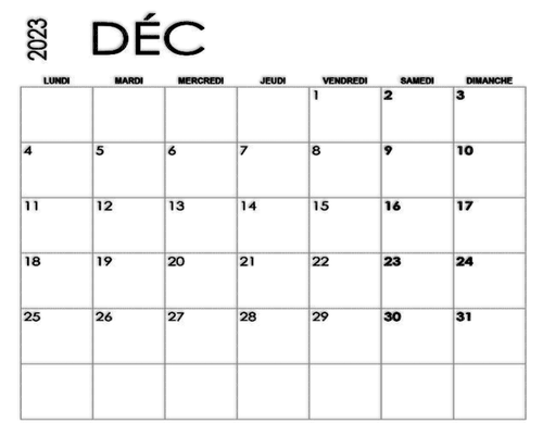 loly33 calendrier décembre2023 - Free PNG