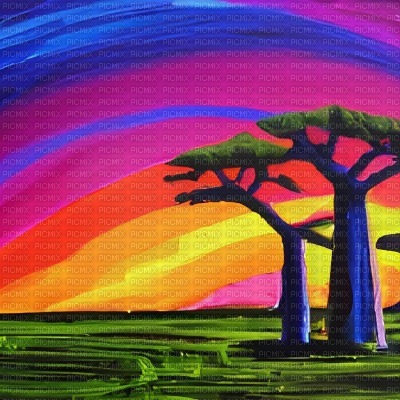 Rainbow Baobab Tree - фрее пнг