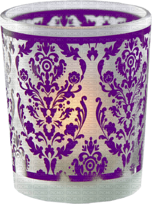 Kaz_Creations Purple Deco Scrap Colours Candle - gratis png
