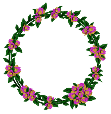 Kaz_Creations Deco Flowers Circle Frames Frame Colours - png ฟรี