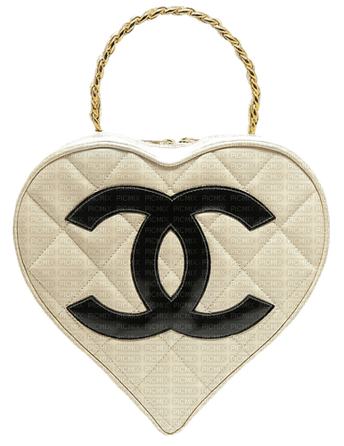 Chanel Bag Gold Black White - Bogusia - gratis png