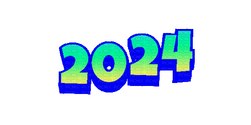 2024 text green - Бесплатный анимированный гифка
