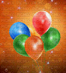 image encre couleur animé anniversaire effet ballons edited by me - Free animated GIF