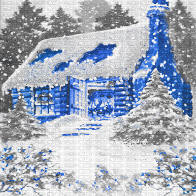 soave background animated christmas winter house - Besplatni animirani GIF