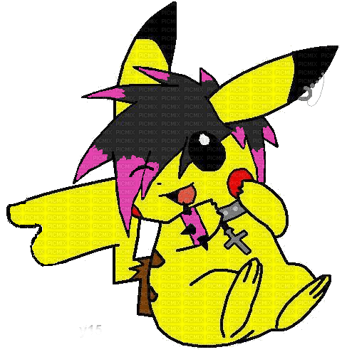 Emo Pikachu (Female) - gratis png
