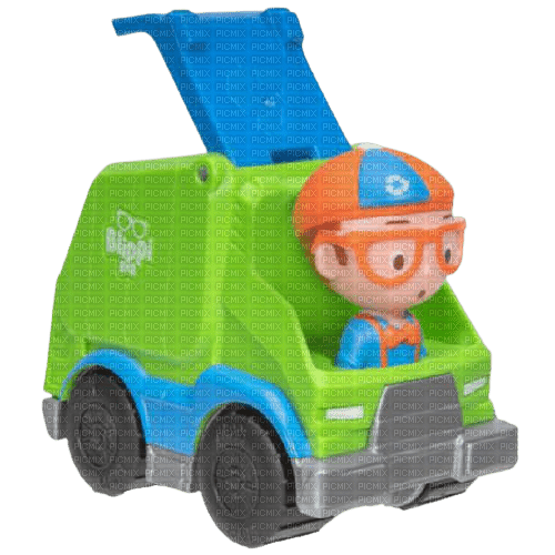 Blippi recycling truck toy - ingyenes png